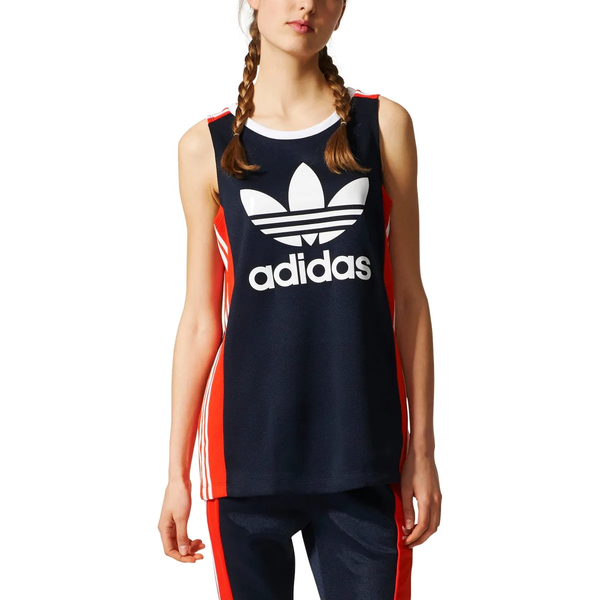 Adidas Women's Originals Osaka AR Tank Top Legend Ink/Orange Red/White