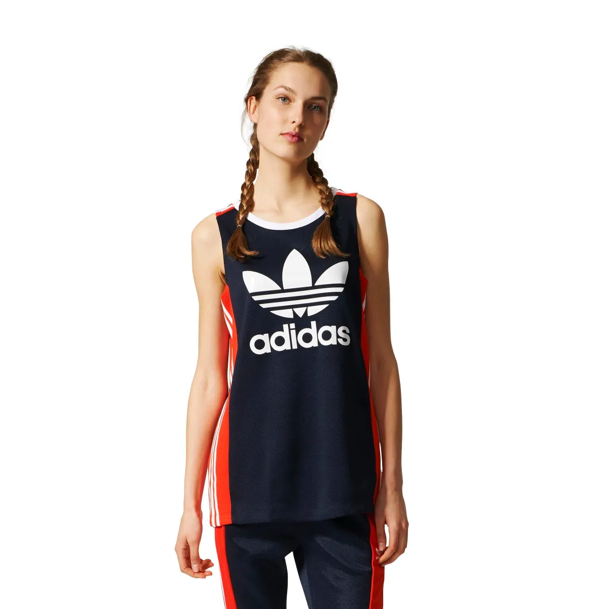 Adidas Women's Originals Osaka AR Tank Top Legend Ink/Orange Red/White