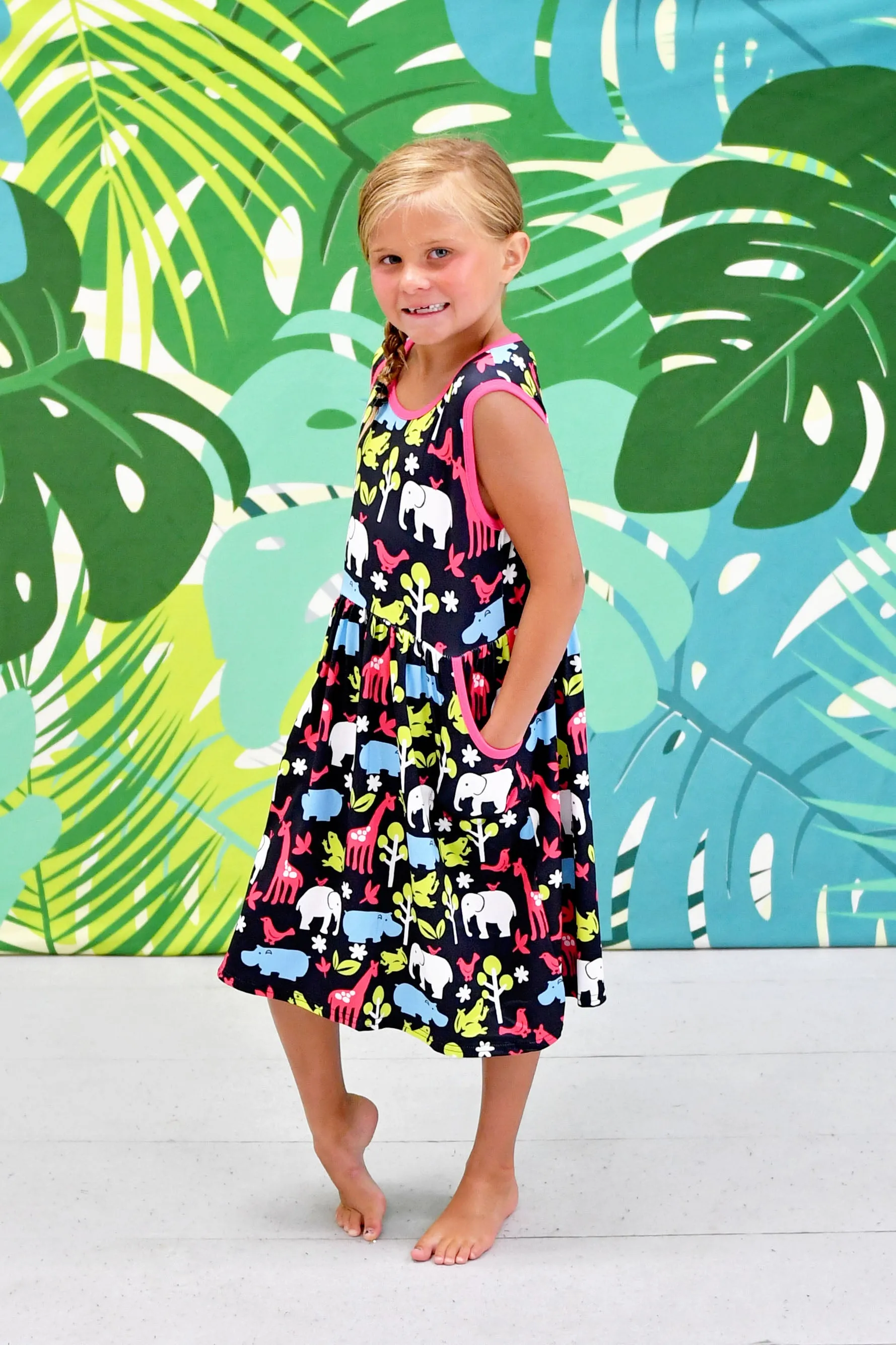Animal Milk Silk Pocket Tank Dress