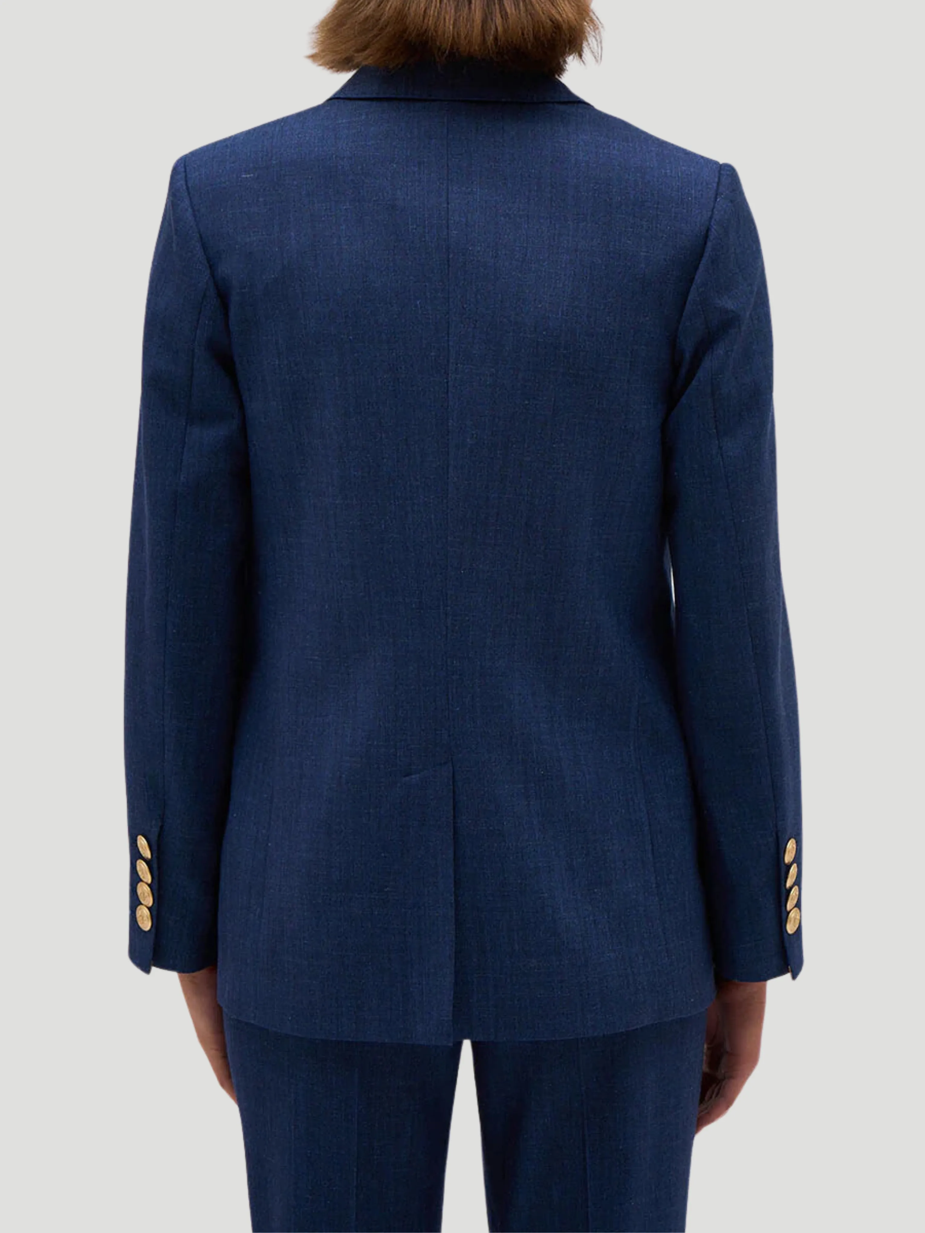 Annette Single-Breasted Denim Blazer