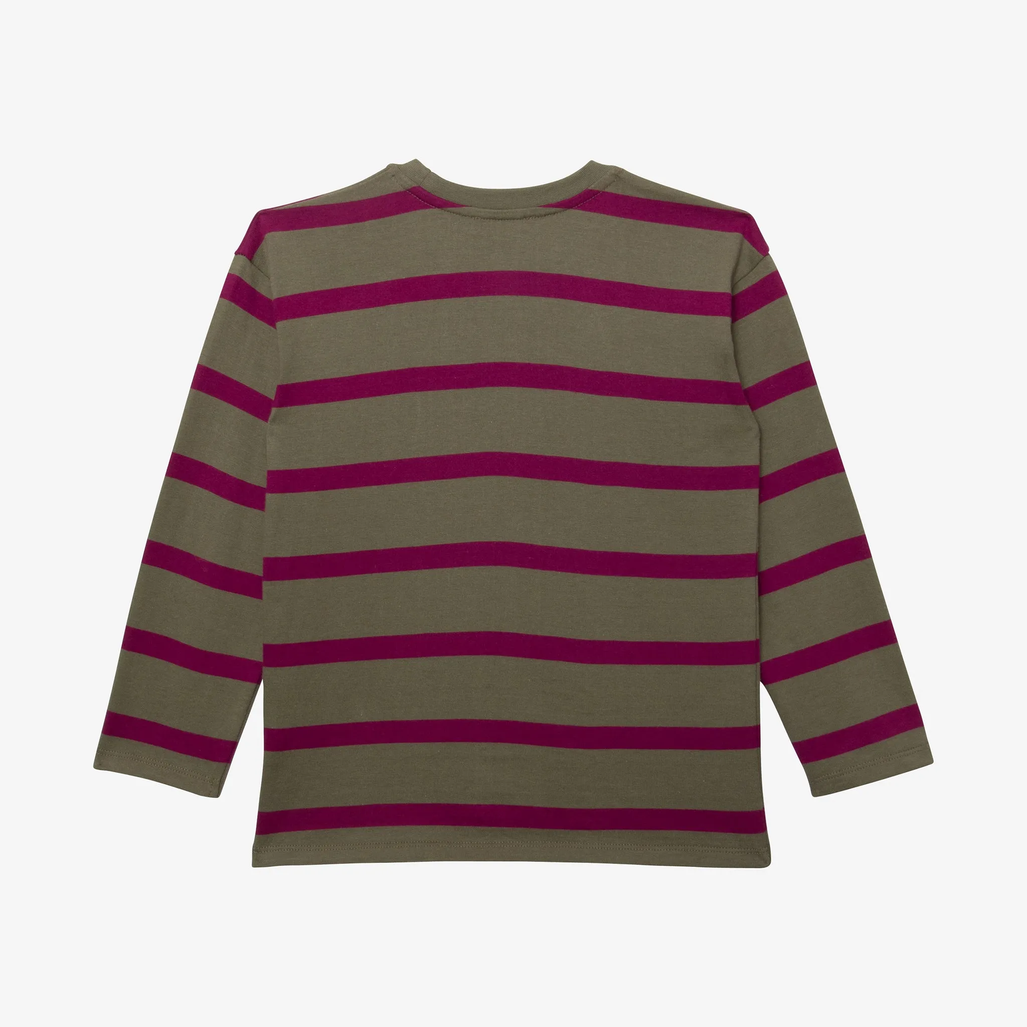 Boys' kaki and purple T-shirt