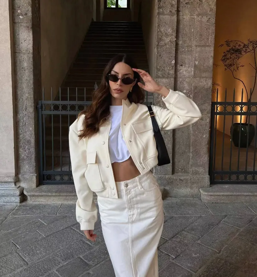 Button Up Bomber Jacket