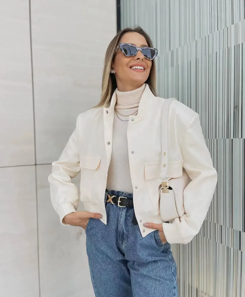 Button Up Bomber Jacket