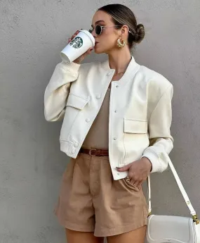 Button Up Bomber Jacket