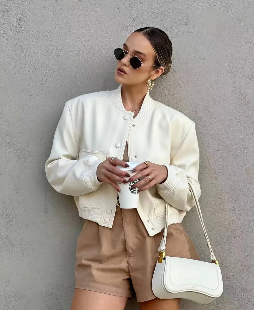 Button Up Bomber Jacket