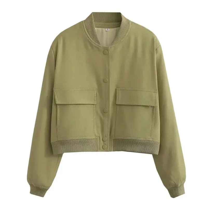 Button Up Bomber Jacket