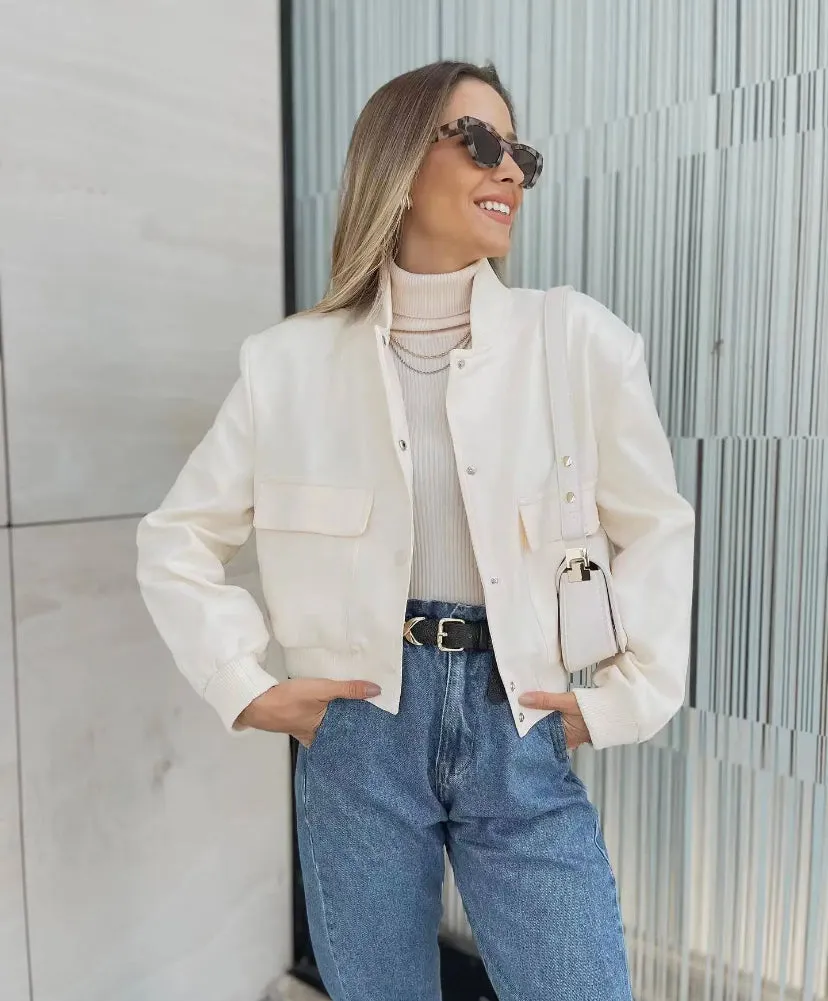 Button Up Bomber Jacket