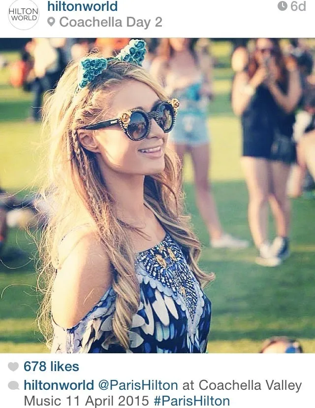 Coachella Wearing Blue Embellished Spagehtti Halter Top