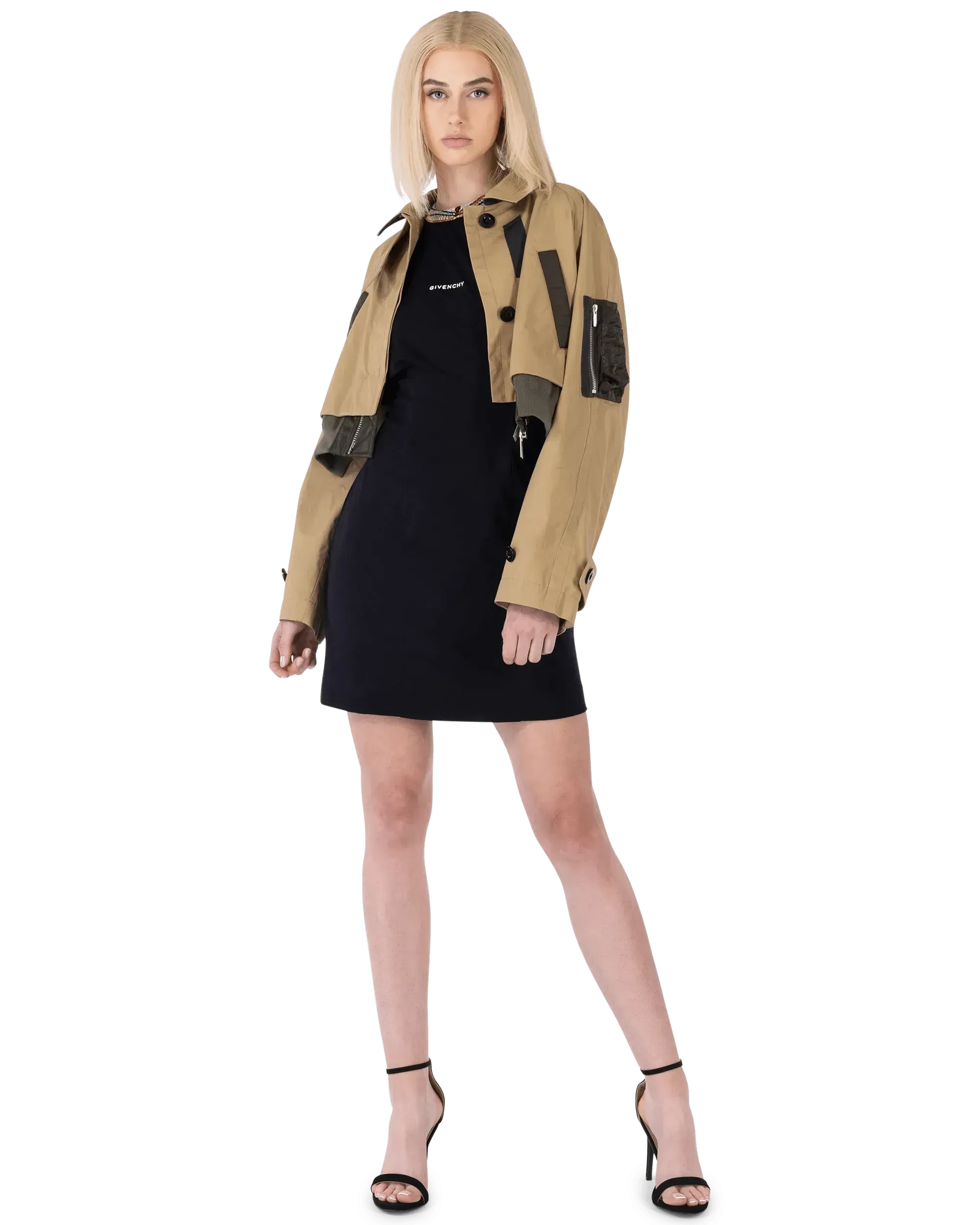 Cropped Cotton Bomber Jacket