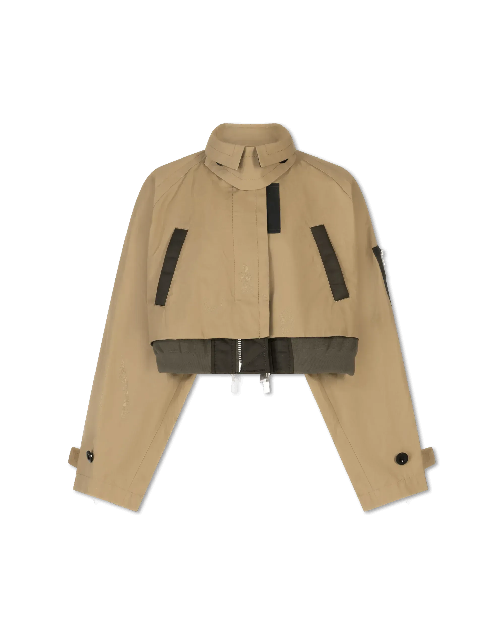 Cropped Cotton Bomber Jacket