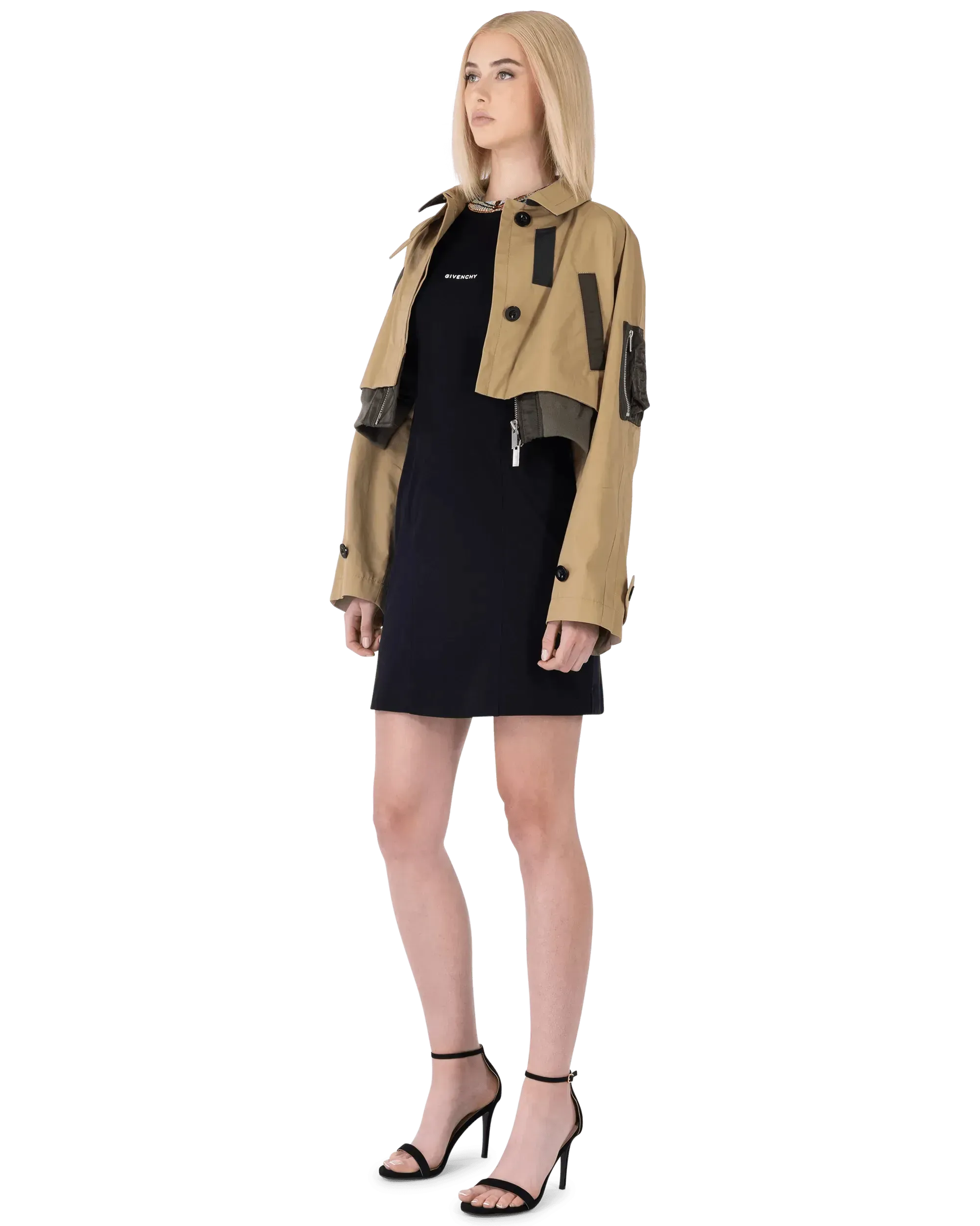 Cropped Cotton Bomber Jacket