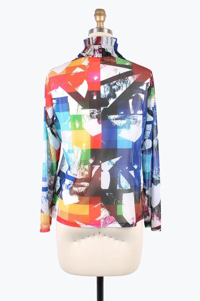 Damee Vibrant Abstract-Art-Print Twin Set - 31424