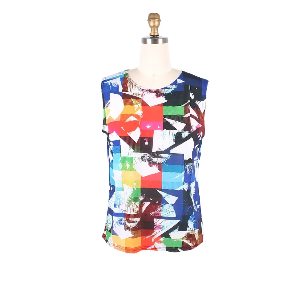Damee Vibrant Abstract-Art-Print Twin Set - 31424