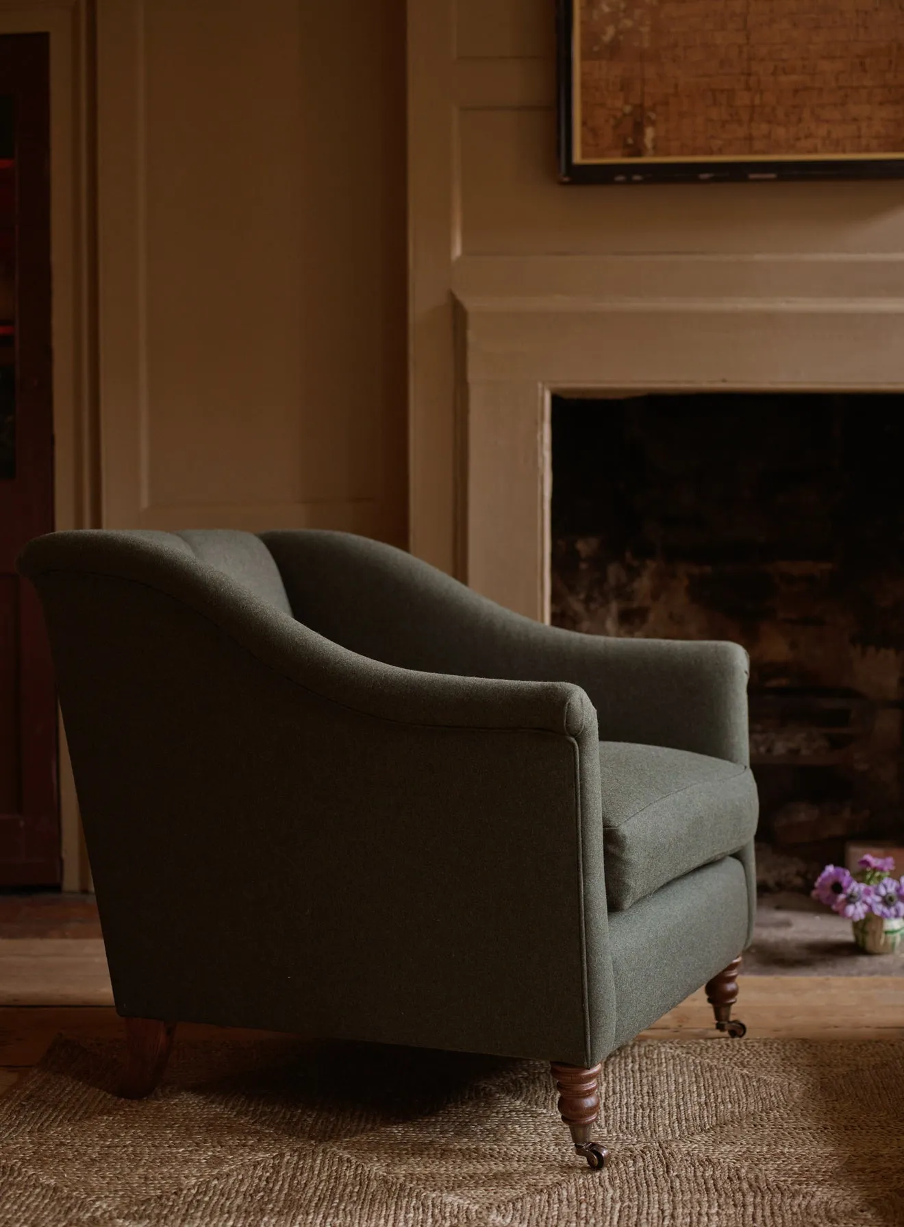 Elbert Armchair, Heritage Red Stripe
