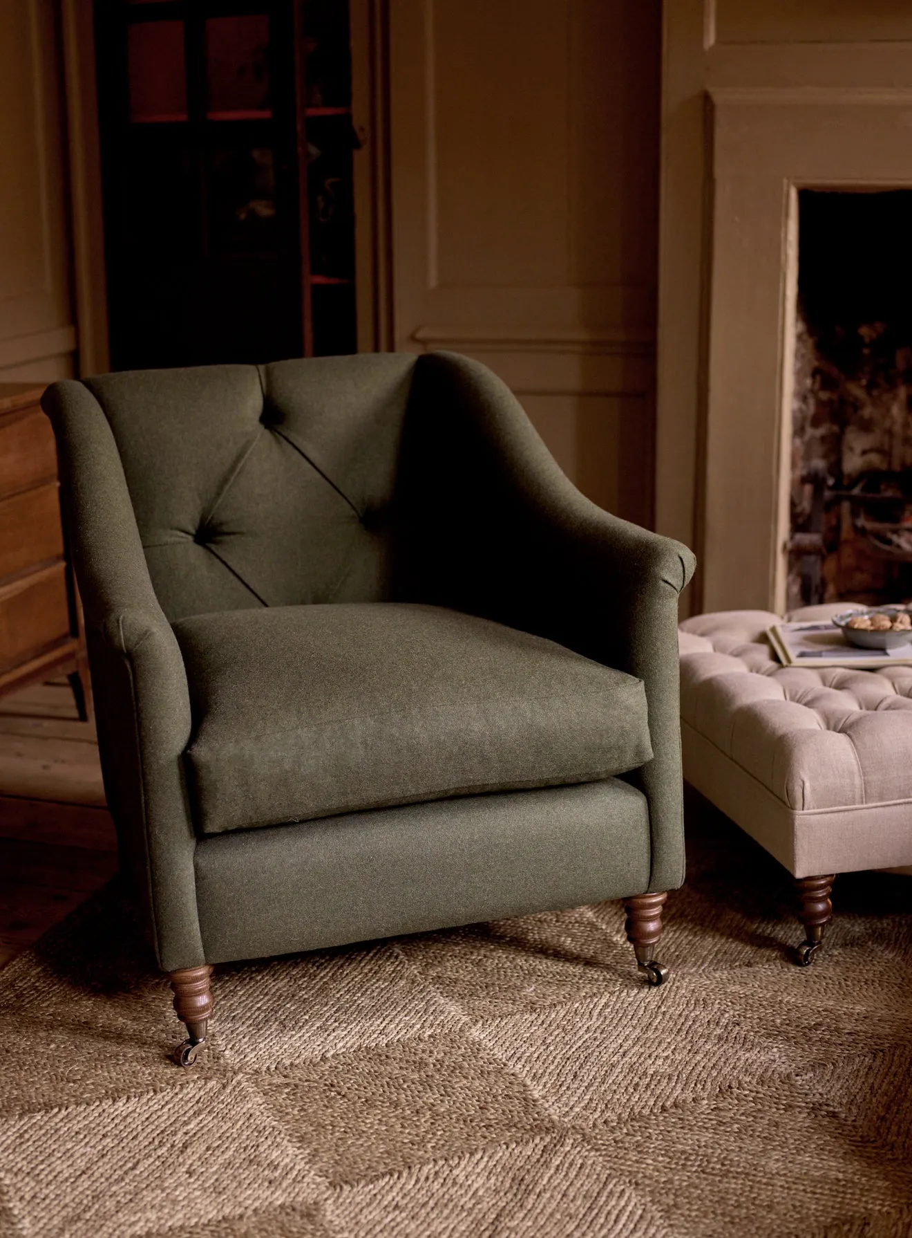 Elbert Armchair, Heritage Red Stripe