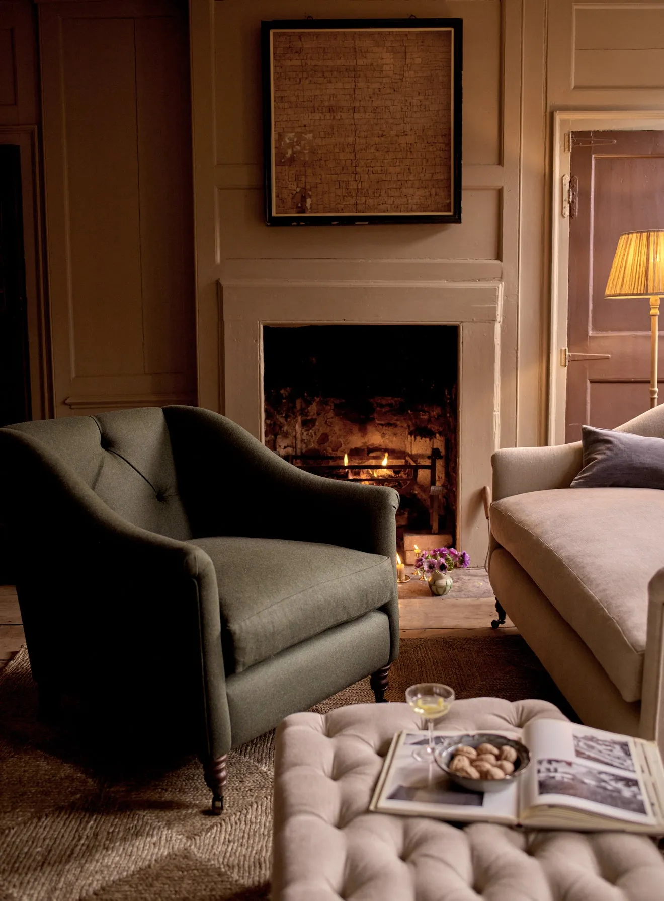 Elbert Armchair, Inky Windmill Stripe