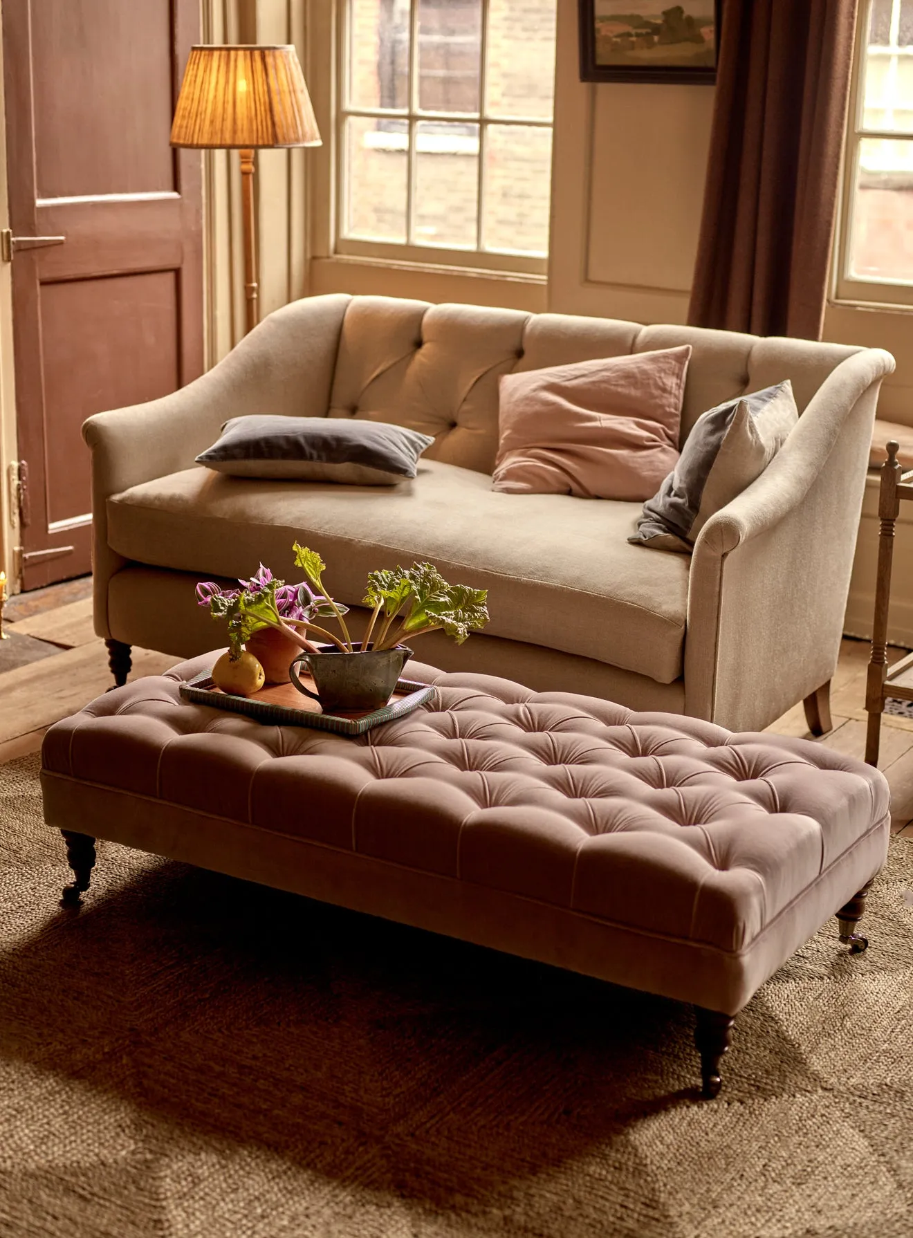 Elbert Sofa, Black Ticking Stripe