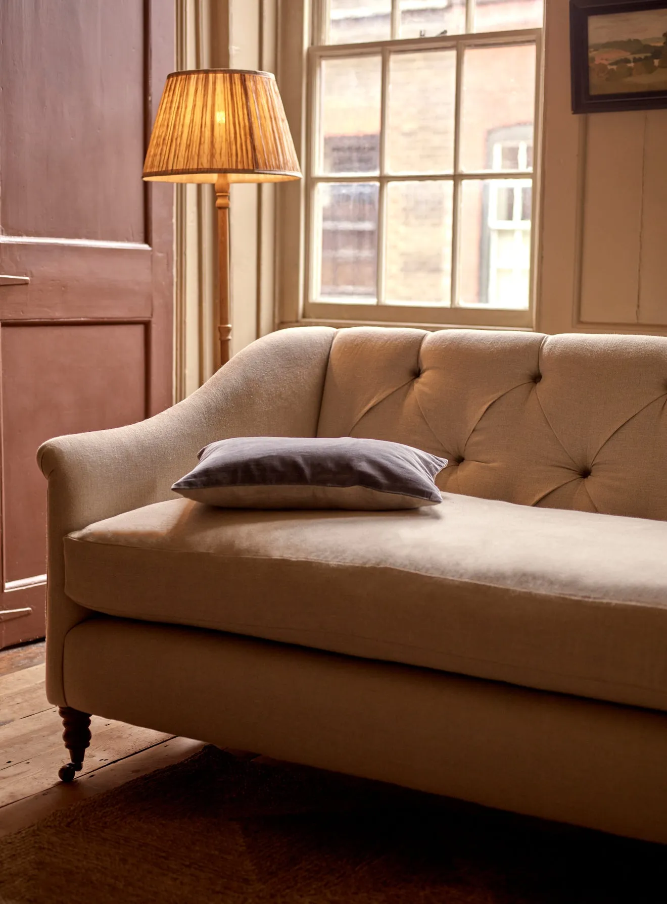 Elbert Sofa, Black Ticking Stripe