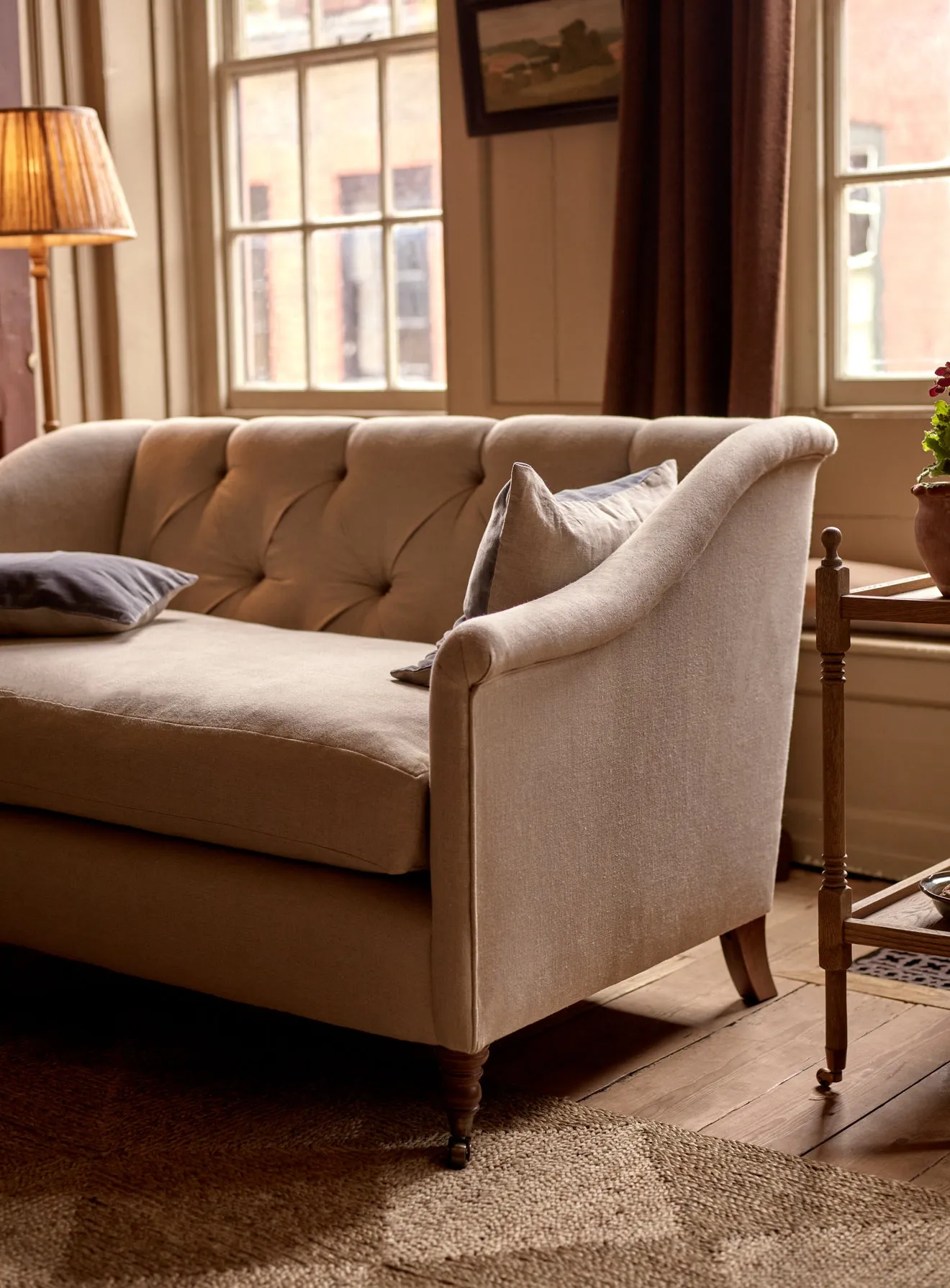Elbert Sofa, Black Ticking Stripe