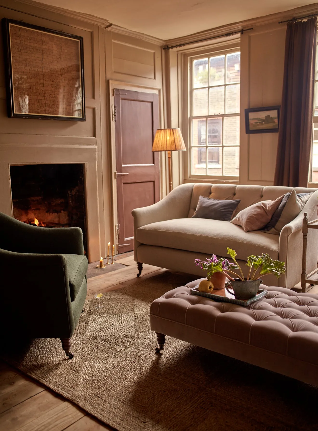Elbert Sofa, Ditsy Blue