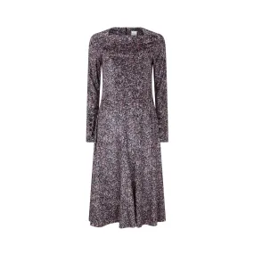 Jersey Velvet Long Sleeve Dress