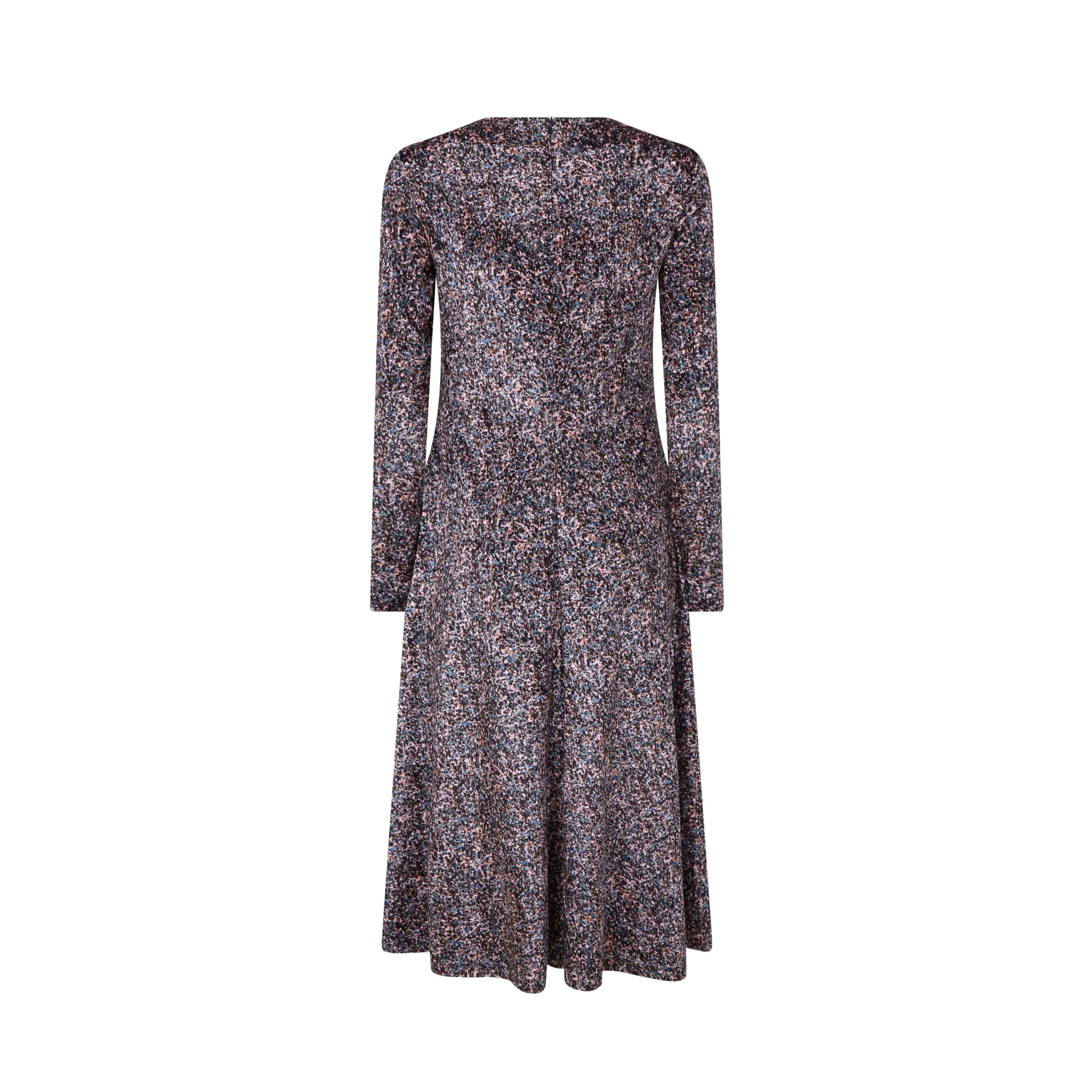 Jersey Velvet Long Sleeve Dress