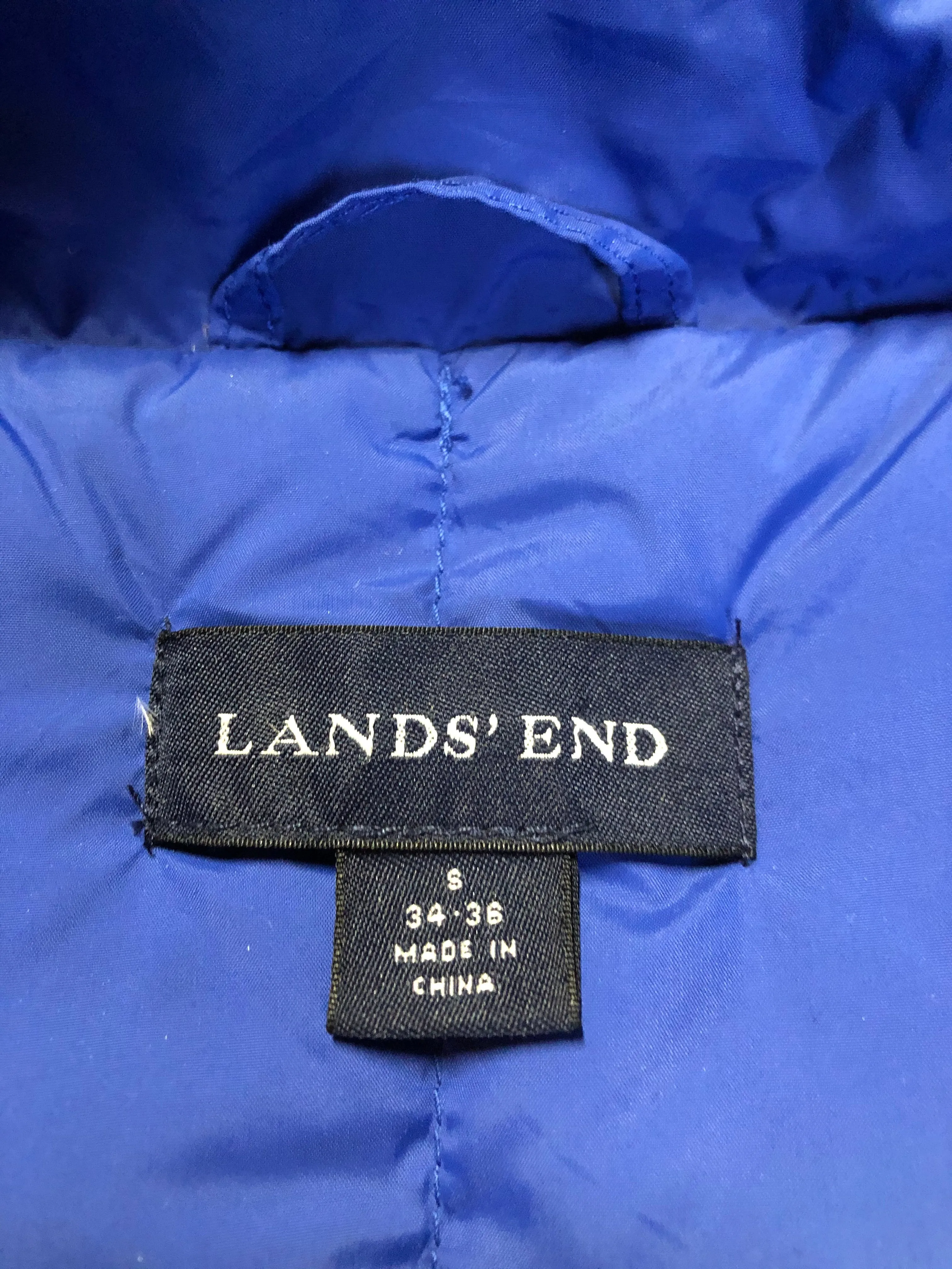 Land’s End Blue Down Filled Puffer Vest, SOLD