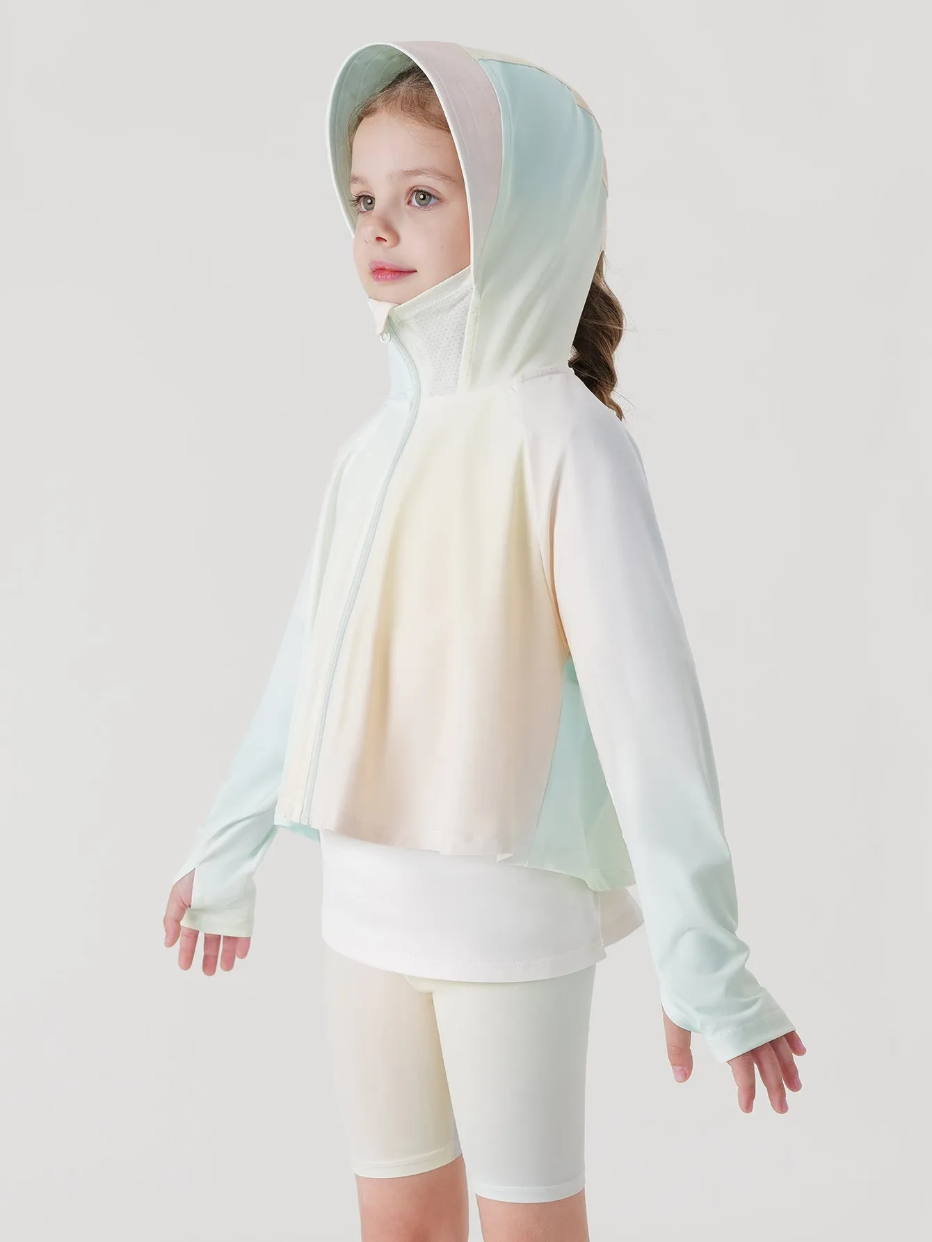 MARC & JANIE Girls Lightweight Hooded Sun Protective Jacket 240365