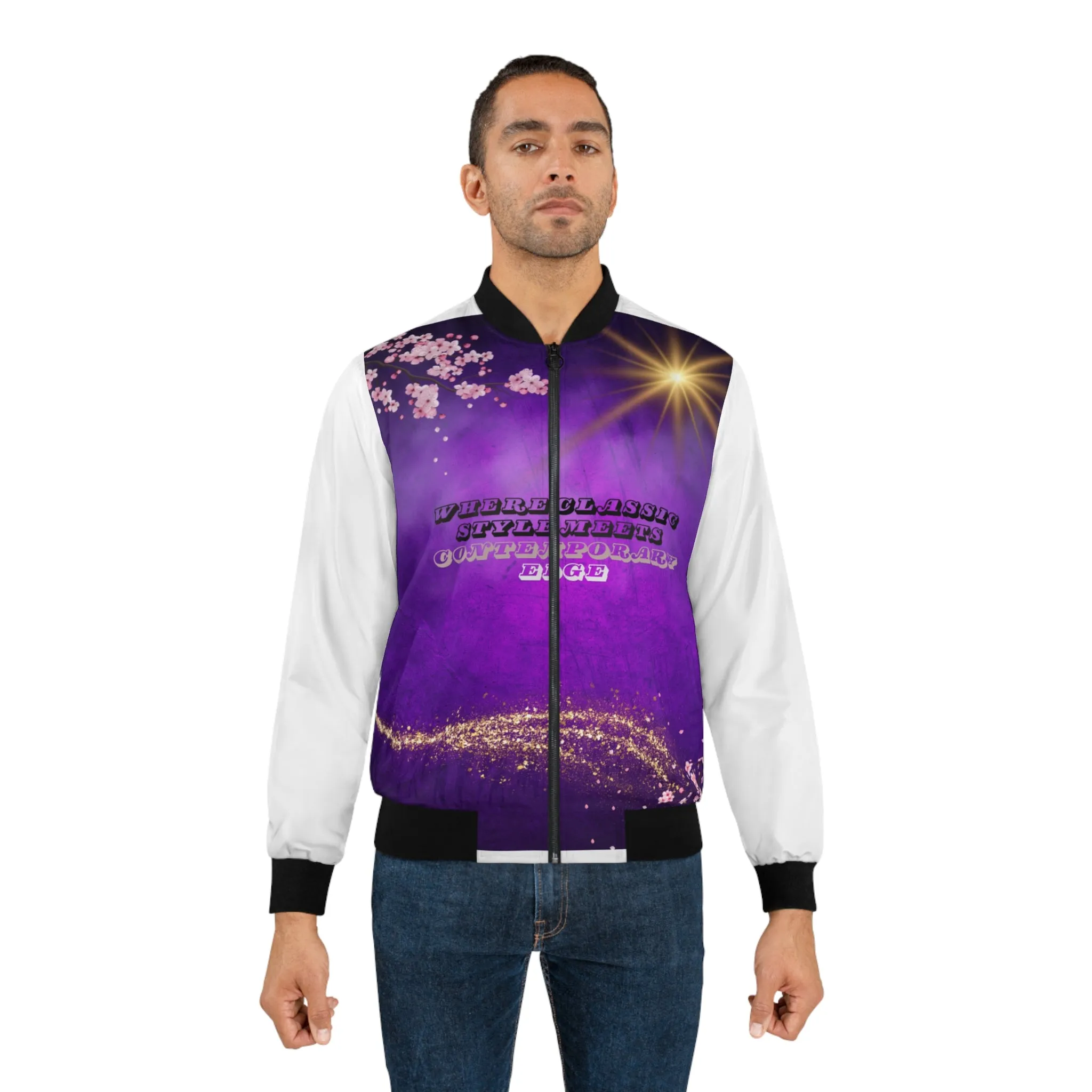 Men's Bomber Jacket (AOP) blossom edition