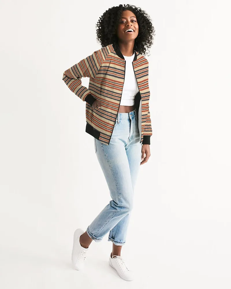 Military Strip Women's Bomber Jacket