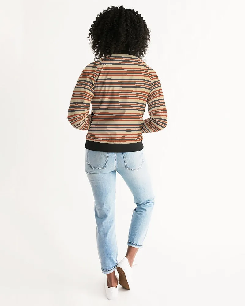 Military Strip Women's Bomber Jacket