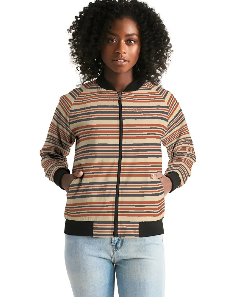 Military Strip Women's Bomber Jacket