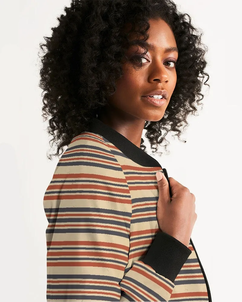 Military Strip Women's Bomber Jacket