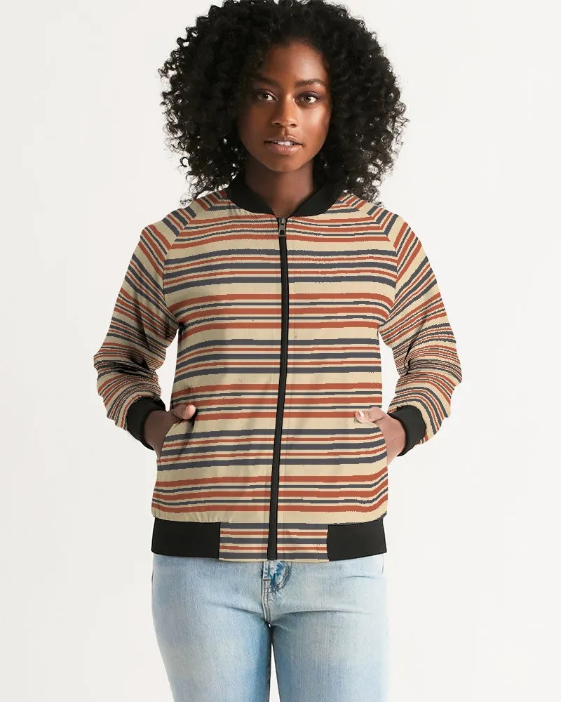 Military Strip Women's Bomber Jacket