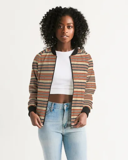 Military Strip Women's Bomber Jacket