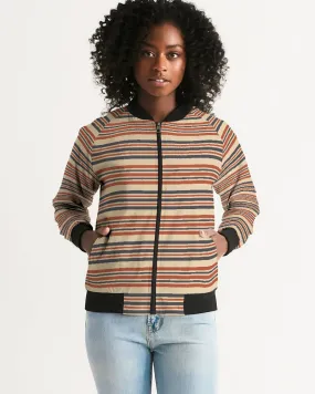 Military Strip Women's Bomber Jacket