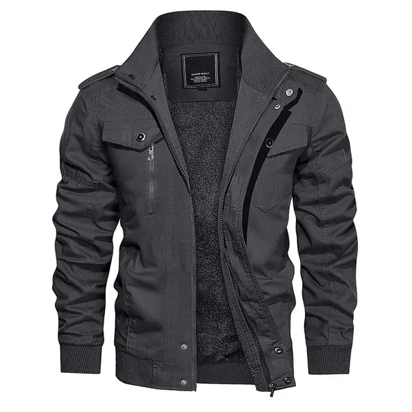 Modern Trendy Bomber Jacket with Fleeced Interior for Men | Perfect for Casual Days
