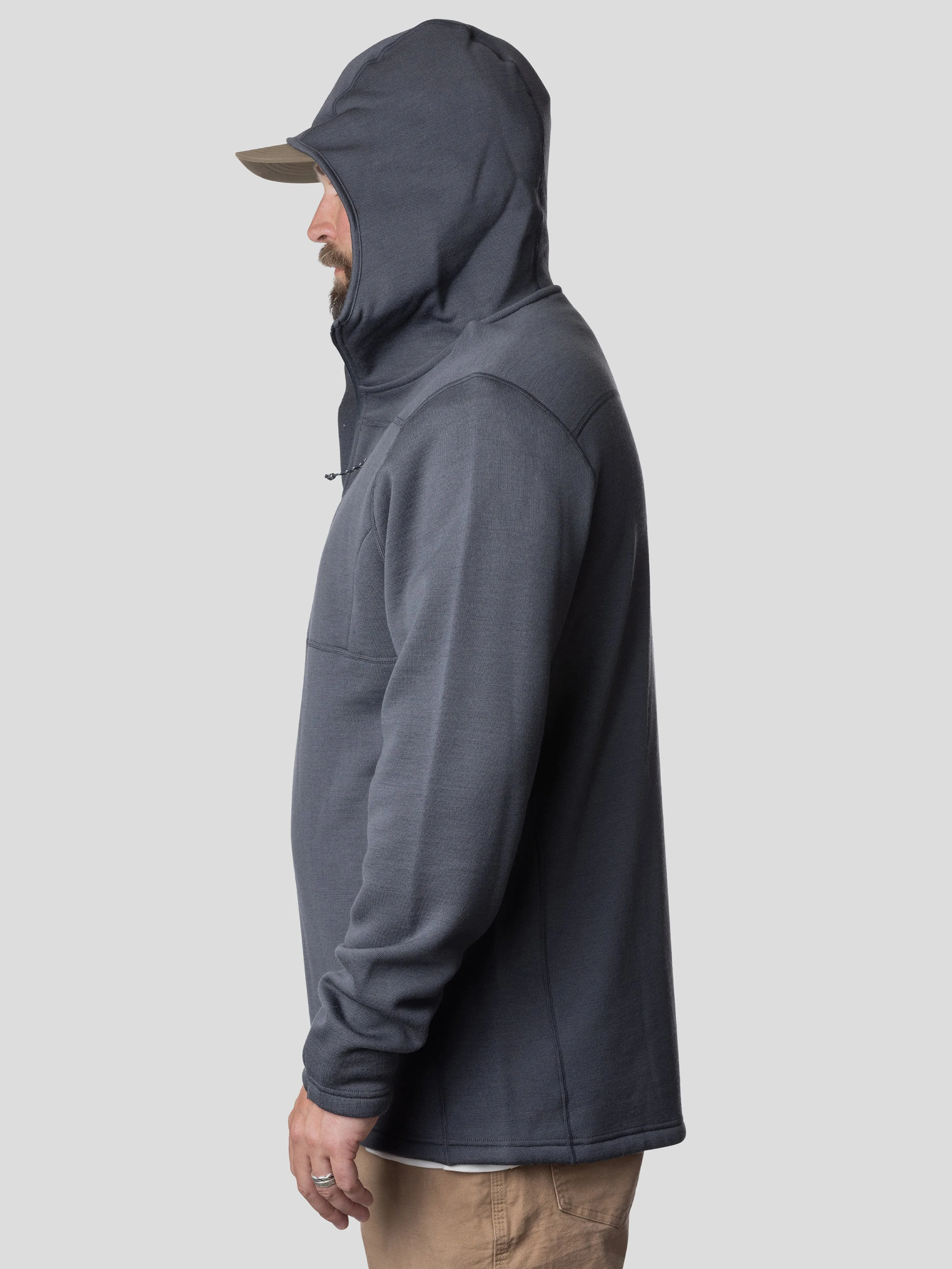 M's Barnburner Merino Hoodie - Charcoal