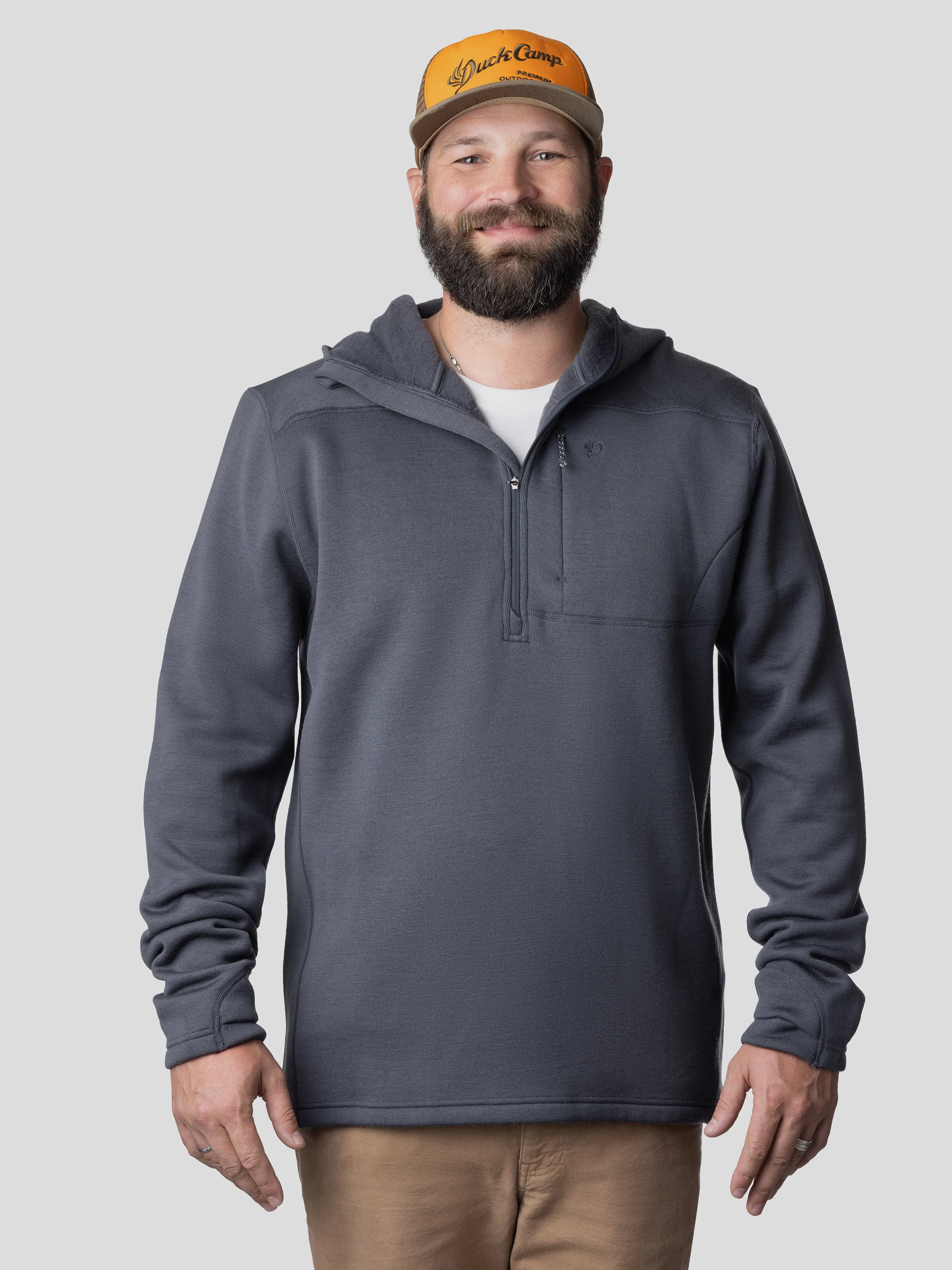M's Barnburner Merino Hoodie - Charcoal