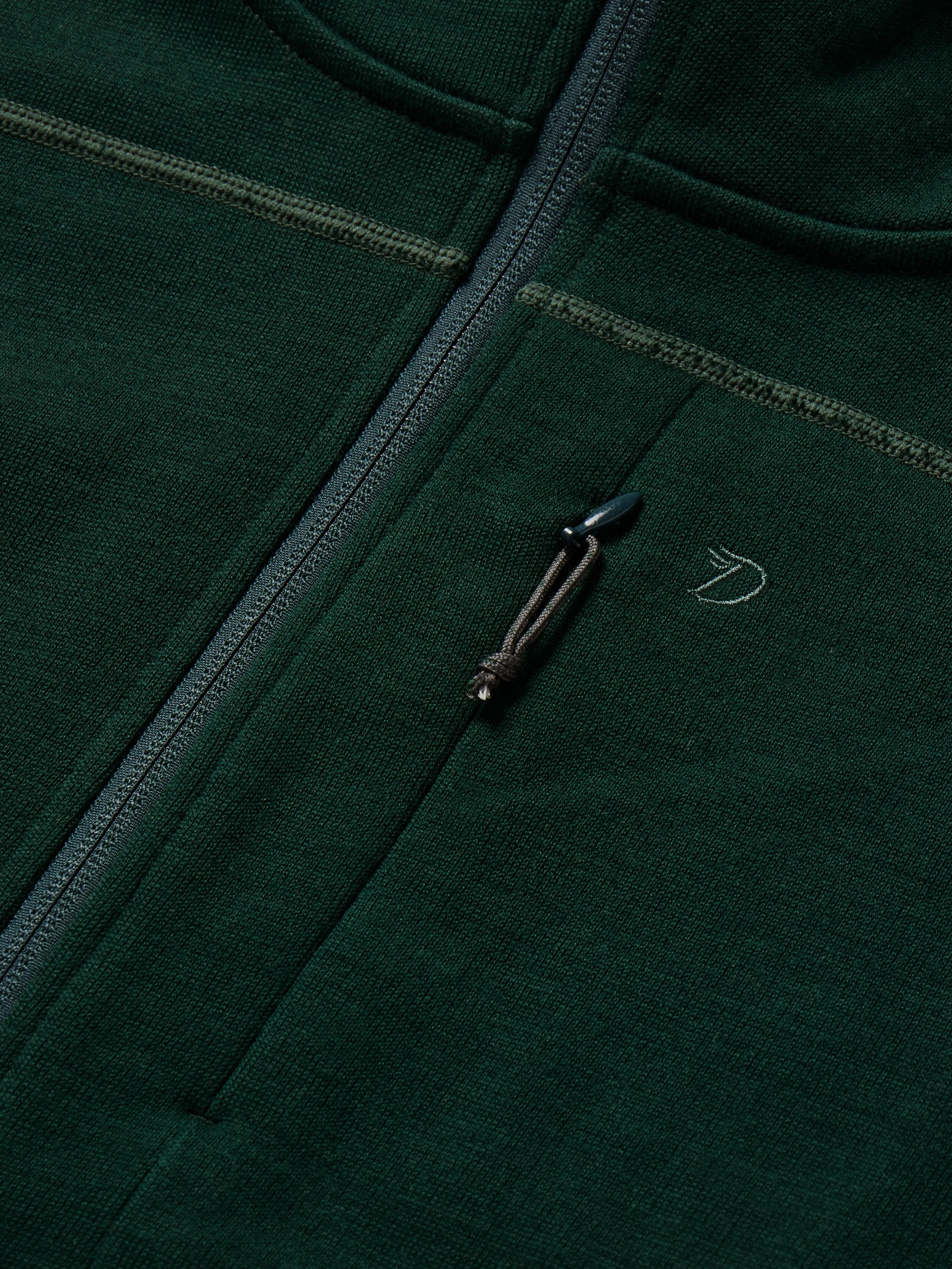 M's Barnburner Merino Hoodie Full Zip - Pine Green