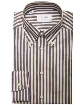 Navy Stripe Linen Sportshirt