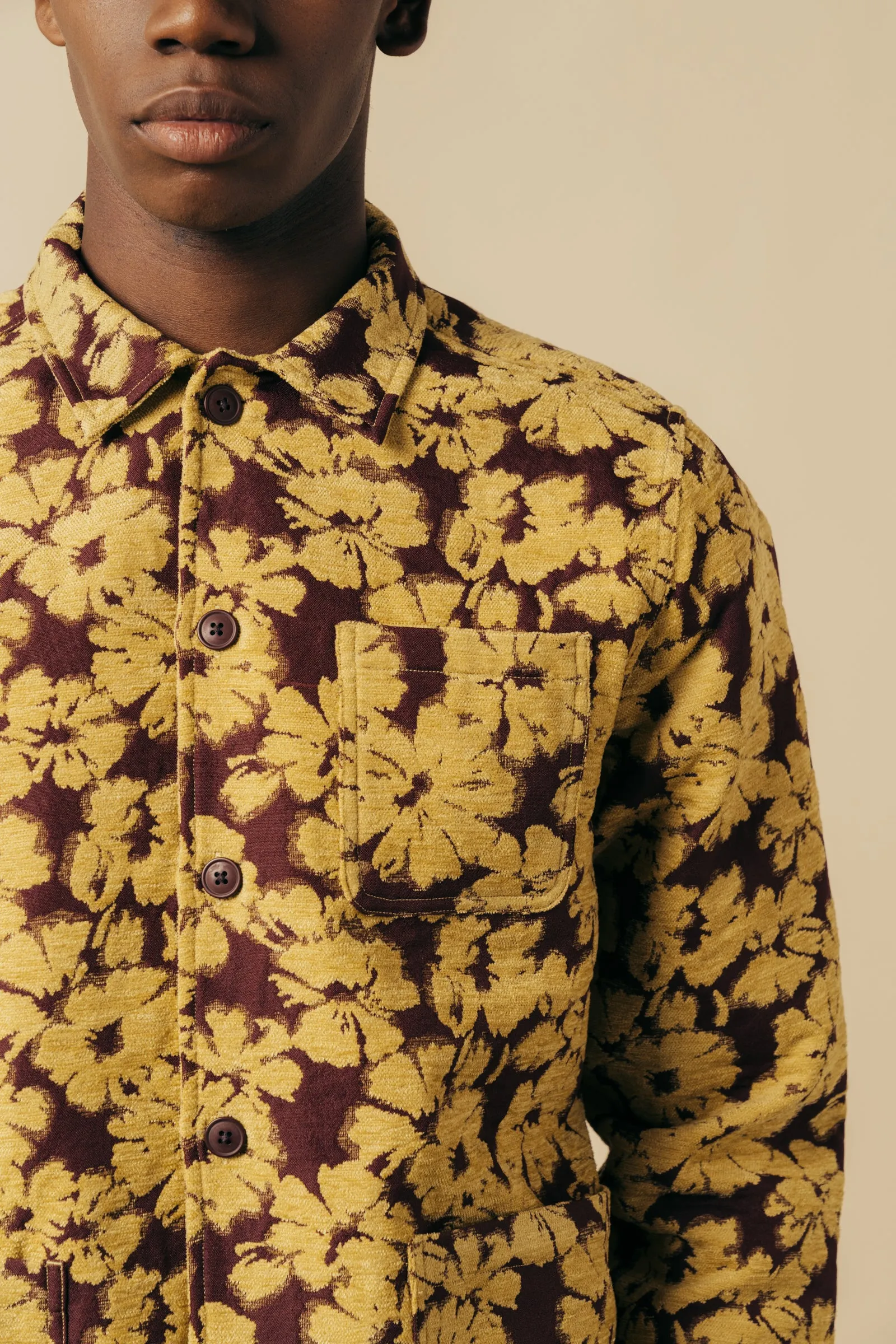 Ormiston Jacket In Japanese Mustard Jacquard