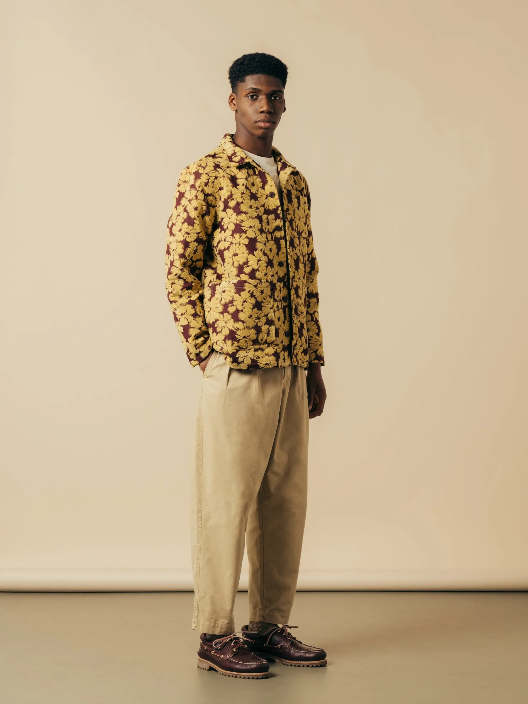 Ormiston Jacket In Japanese Mustard Jacquard