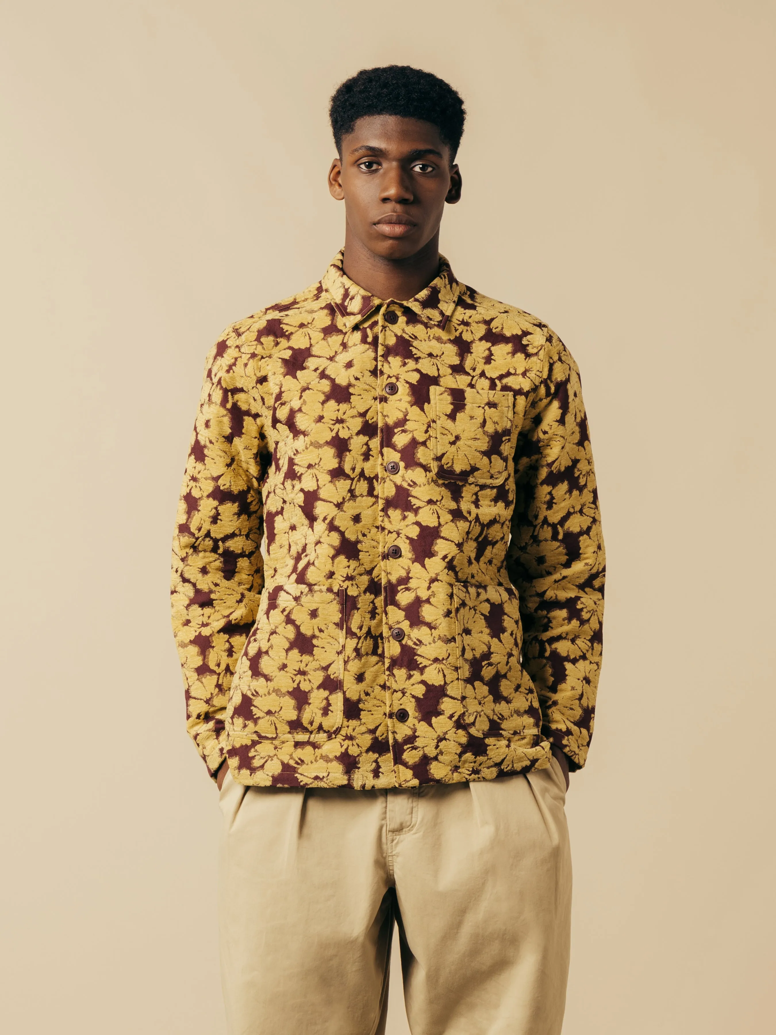 Ormiston Jacket In Japanese Mustard Jacquard