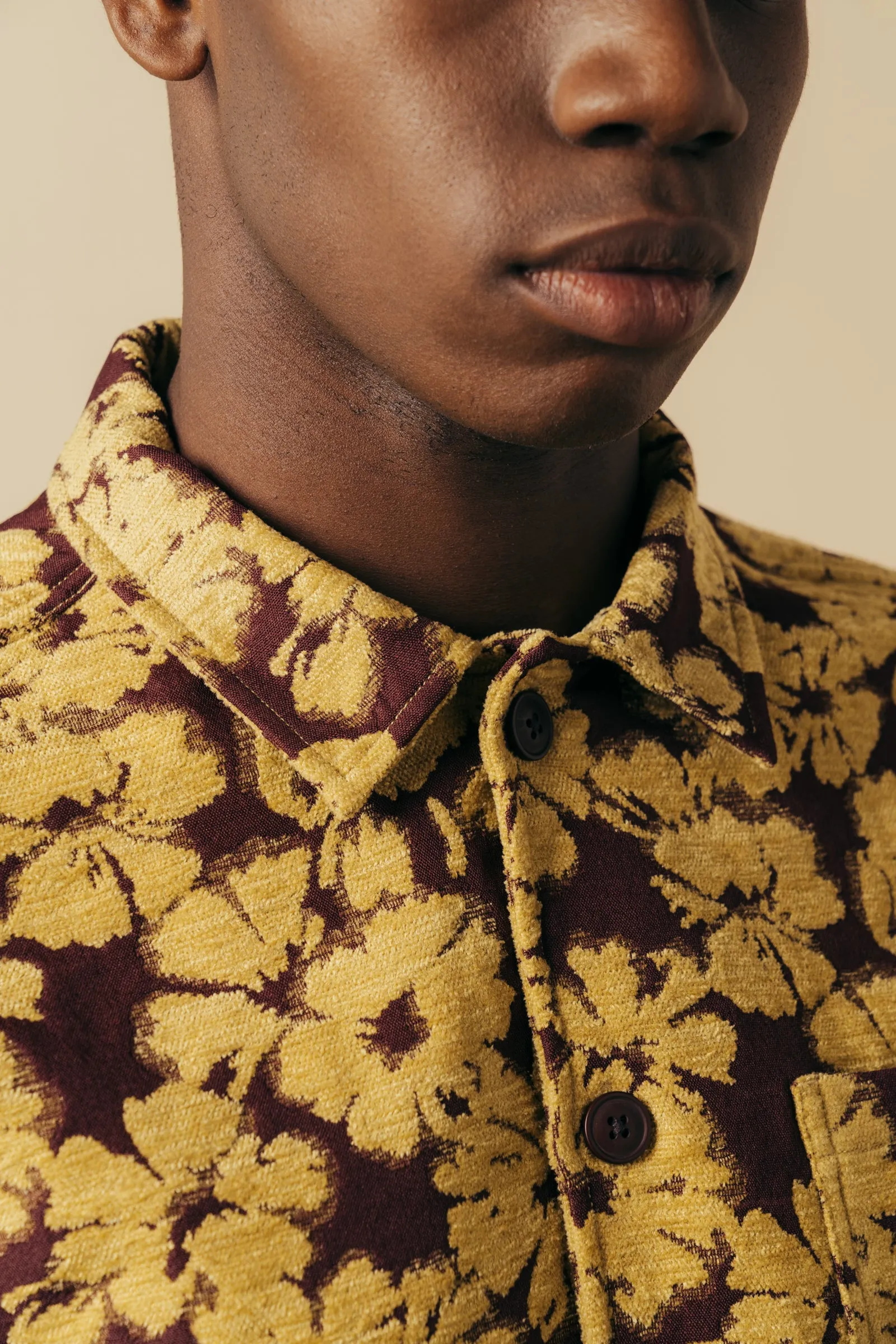 Ormiston Jacket In Japanese Mustard Jacquard