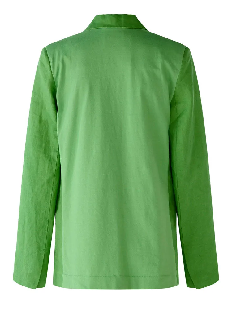 Oui Linen Jacket Green