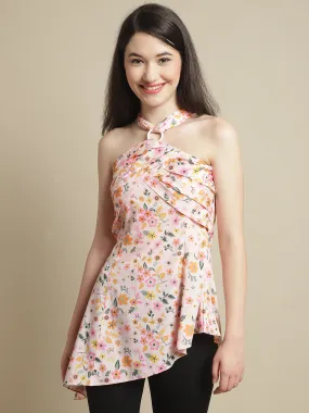 Pink Floral Printed Tunic