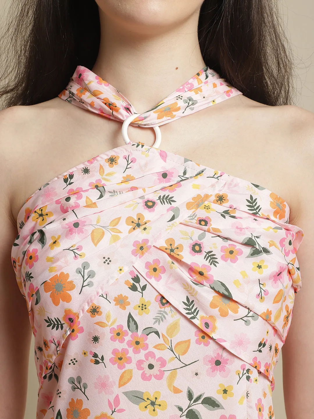 Pink Floral Printed Tunic