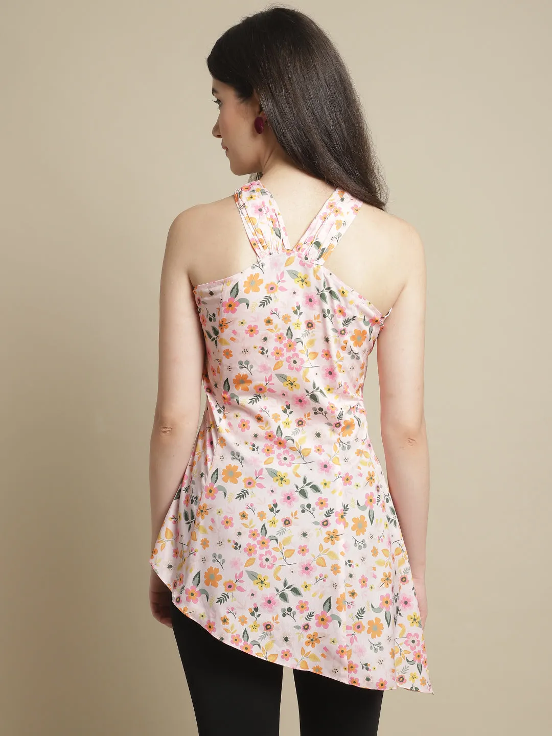 Pink Floral Printed Tunic