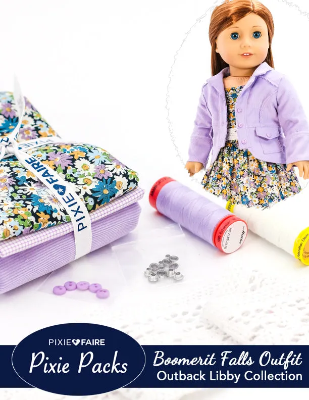Pixie Packs Boomerit Falls Jacket and Dress Outback Libby Collection Lavender
